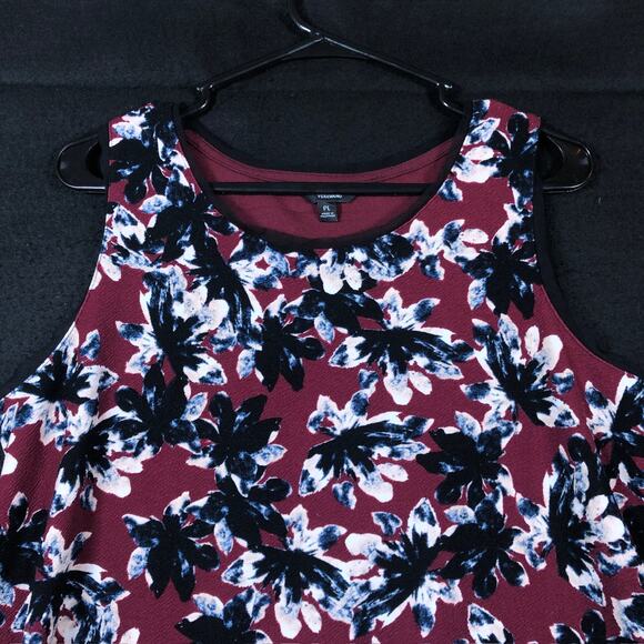 Vera Wang Womens Blouse Multicolored Floral Petite Sleeveless Stretch LP - Picture 2 of 12